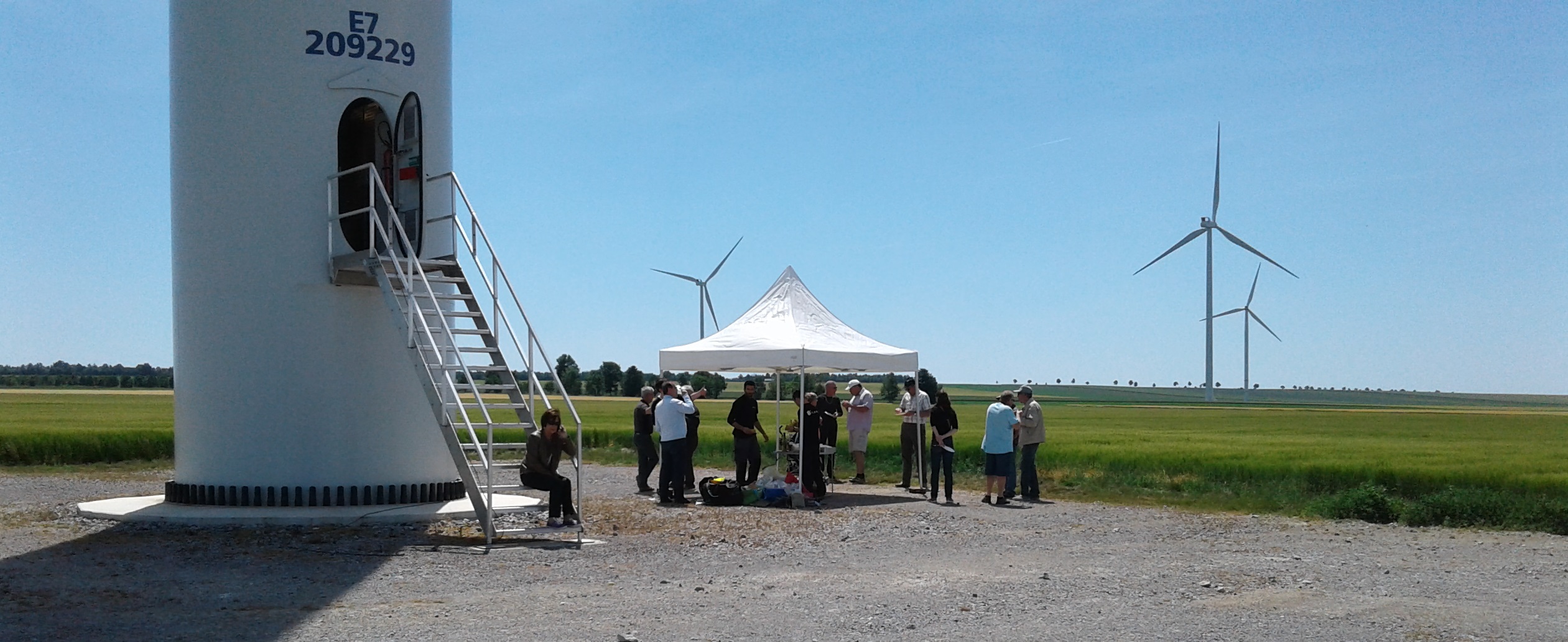 Visite du parc éolien de Thibie Énergies en juin 2017