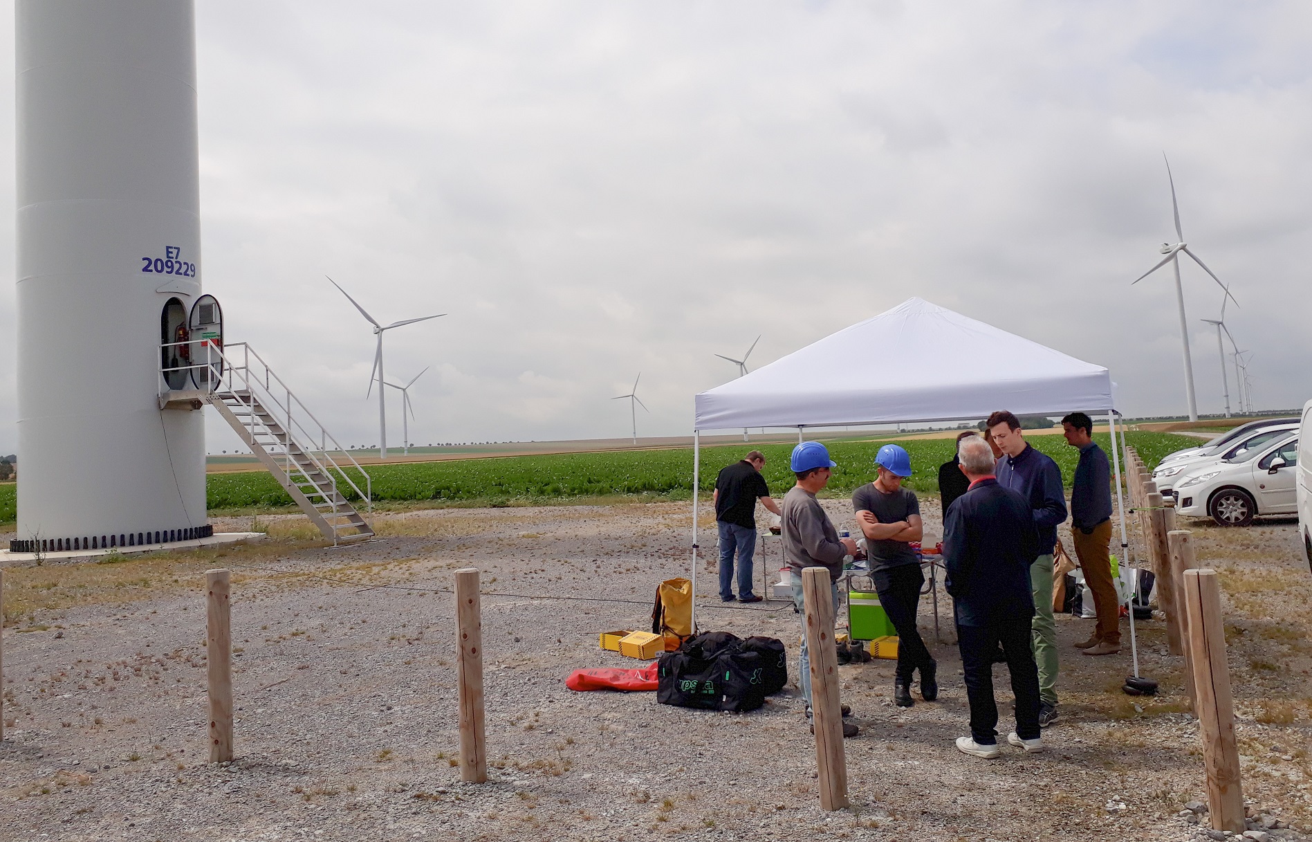 Visite du parc éolien de Thibie en juin 2018